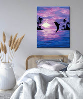 Painting by Numbers Art Animal Dolphin in The Evening Sun